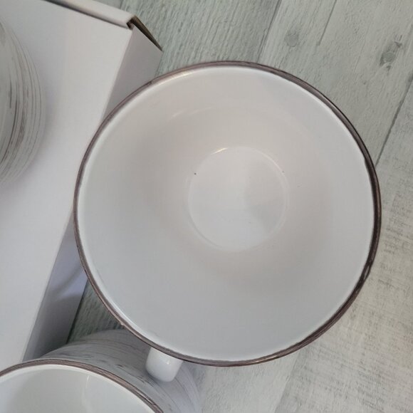 Pfaltzgraff Trellis White Cups Set Of 4 - Picture 3 of 6